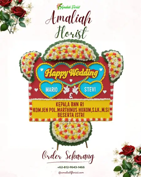 Papan Bunga Pernikahan Kedunggebang